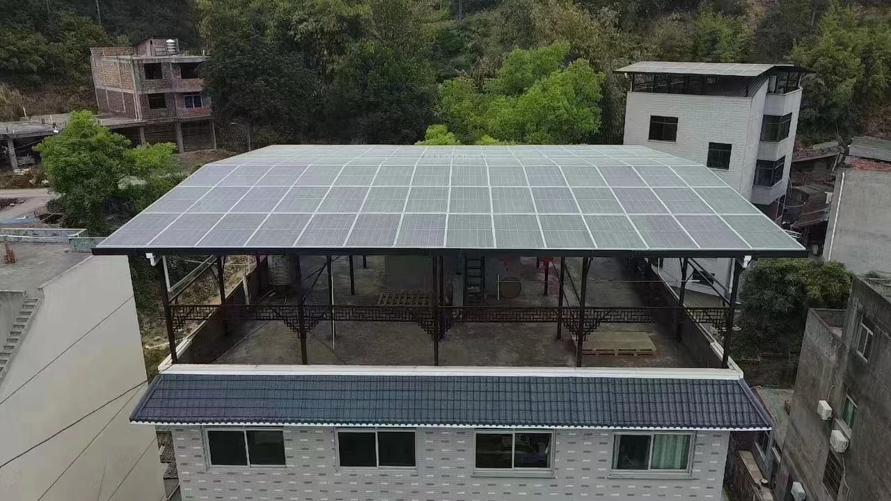 新野15kw+10kwh自建别墅家庭光伏储能系统